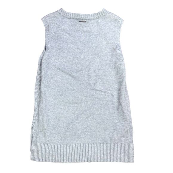 Michael Kors Chain-Neck Sleeveless Sweater Tunic Pearl Heather Gray NWT Size M S - Picture 2 of 11